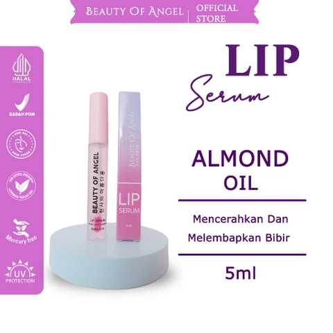 Lip Serum 5 ml BOA Lip Care Moisturizing Untuk Bibir Hitam Kering With Almond Oil BPOM Beauty Of Angel